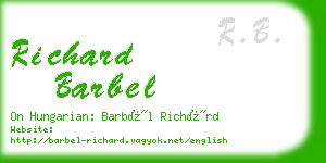 richard barbel business card